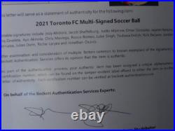 Toronto FC Signed Match-Used Soccer Ball from the 2021 with 33 Autos-BAS & JSA