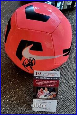 Trinity Rodman Signed Beautiful Nike Pink Soccer Ball Size 5 In JSA CERTIFIED