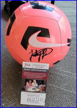Trinity Rodman Signed Beautiful Nike Pink Soccer Ball Size 5 JSA CERTIFIED