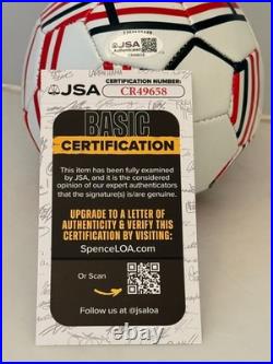 Tyler Adams & Weston McKennie signed Team USA mini Soccer Ball World Cup JSA