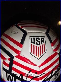 Tyler Adams & Weston McKennie signed USA mini Soccer Ball World Cup JSA auto