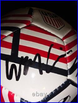 Tyler Adams & Weston McKennie signed USA mini Soccer Ball World Cup JSA auto