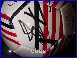 Tyler Adams & Weston McKennie signed USA mini Soccer Ball World Cup JSA auto