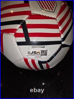 Tyler Adams & Weston McKennie signed USA mini Soccer Ball World Cup JSA auto