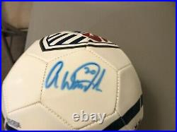 USA Soccer Ball autographed by Mia Hamm, Alex Morgan, Hope Sole & Abby Wambach