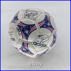 USMNT Signed Adidas Soccer Ball World Cup USA 1996-1998 Lalas Agoos Jones Pope