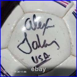 USMNT Signed Adidas Soccer Ball World Cup USA 1996-1998 Lalas Agoos Jones Pope