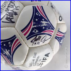 USMNT Signed Adidas Soccer Ball World Cup USA 1996-1998 Lalas Agoos Jones Pope