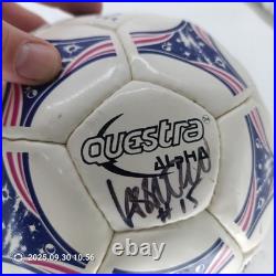 USMNT Signed Adidas Soccer Ball World Cup USA 1996-1998 Lalas Agoos Jones Pope