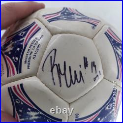 USMNT Signed Adidas Soccer Ball World Cup USA 1996-1998 Lalas Agoos Jones Pope