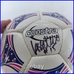 USMNT Signed Adidas Soccer Ball World Cup USA 1996-1998 Lalas Agoos Jones Pope