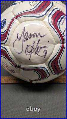 USMNT Signed Nike Soccer Ball World Cup 2002 Bruce Arena McBride Earnie Stewart