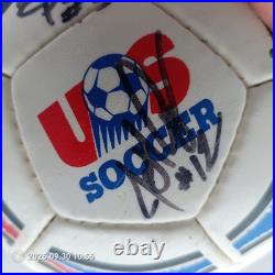 USMNT Team Signed Soccer Ball 12 Autos Pope McBride Wolff 2002 World Cup Era