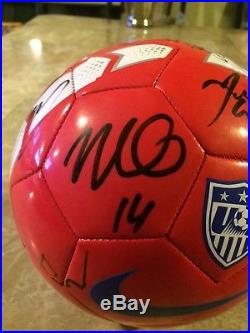 USWNT 2015 World Cup Signed USA Supporters Soccer Ball Morgan, Harris, Rapinoe