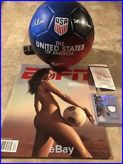 USWNT Christen Press Signed Soccer Ball Press Lot JSA Authenticated