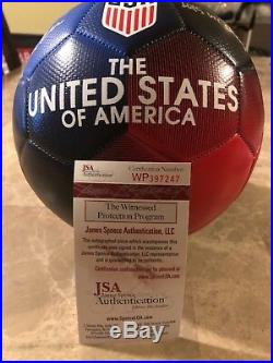 USWNT Christen Press Signed Soccer Ball Press Lot JSA Authenticated