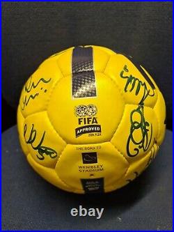Umbro FA Cup hi-vis official match ball signed W. B. A