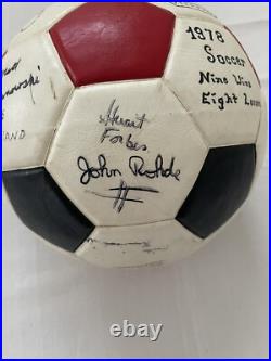 VTG 1978 Spalding Pelé Pro Flite Soccer Ball Multi Signed Korea Size 5 Rare