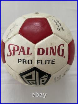 VTG 1978 Spalding Pelé Pro Flite Soccer Ball Multi Signed Korea Size 5 Rare
