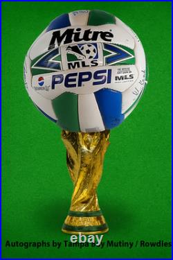 VTG 1990s Mitre MLS Soccer Ball Signed Tampa Bay Mutiny / Rowdies Autographs