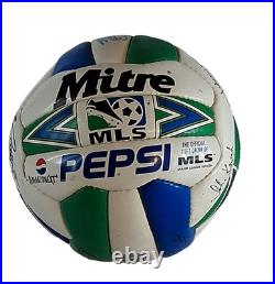 VTG 1990s Mitre MLS Soccer Ball Signed Tampa Bay Mutiny / Rowdies Autographs