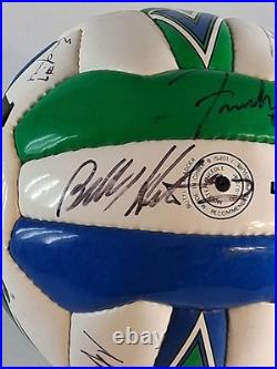 VTG 1990s Mitre MLS Soccer Ball Signed Tampa Bay Mutiny / Rowdies Autographs