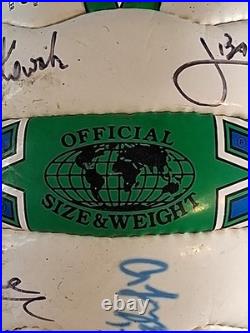 VTG 1990s Mitre MLS Soccer Ball Signed Tampa Bay Mutiny / Rowdies Autographs