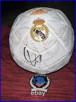Vinicius Junior Signed Official Real Madrid Soccer Ball Superstar Beckett #2