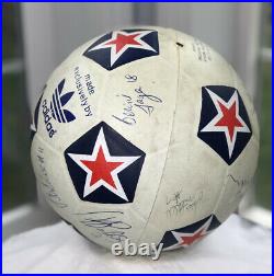 Vintage 1978-1982 NASL Portland Timbers Signed Soccer Ball SB4000 Adidas ARMY OR