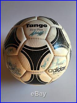Vintage 1978 Adidas Tango River Plate Made in France signed by the Italian Team