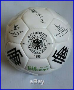 Vintage 1990 Germany World Cup Champions Signed Printed Signatures Soccer Ball