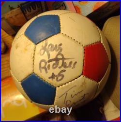 Vintage Detroit Rockers Signed Soccer Balls Lot NPSL Indoor Goose Finnerty Rare