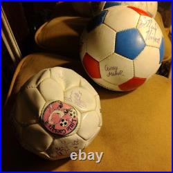 Vintage Detroit Rockers Signed Soccer Balls Lot NPSL Indoor Goose Finnerty Rare