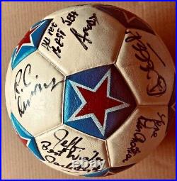 Vintage Original 1978 NASL'Oakland Stompers' Signed Soccer Ball Shep Messing