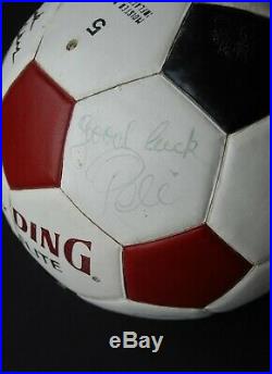 Vintage Pele Autographed Soccer Ball Signed Twice by Pele & by His Brother Zoca