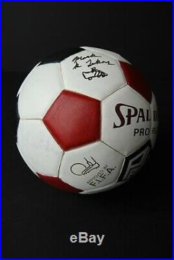 Vintage Pele Autographed Soccer Ball Signed Twice by Pele & by His Brother Zoca