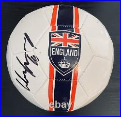Wayne Rooney Autographed England Logo Soccer Ball/ JSA