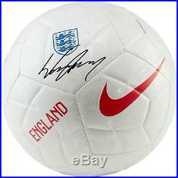 Wayne Rooney England National Team Signed White Nike England Logo Soccer Ball