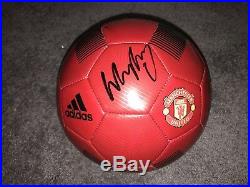 Wayne Rooney Hand Signed Manchester United Man U Logo Soccer Ball Coa