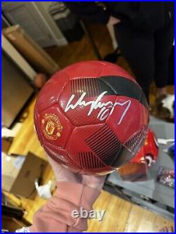 Wayne Rooney Signed Autograph Manchester United Full Size 5 Soccer Ball England