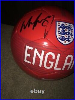 Wayne Rooney Signed Autographed England Logo Full Size Soccer Ball Jsa Coa