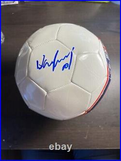 Wayne Rooney Signed England Soccer Ball Football PROOF BK12808 COA BAS BECKETT