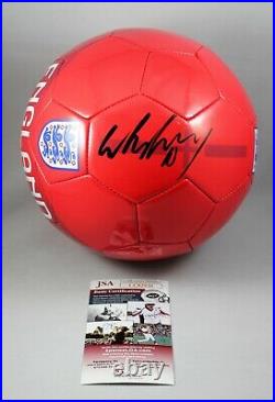 Wayne Rooney Signed England Soccer Ball Nike Manchester United Auto +jsa Coa