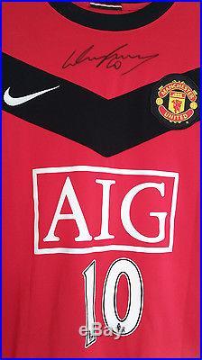 Wayne Rooney Signed Manchester United Jersey PSA/DNA & MUFC Official Soccer Ball