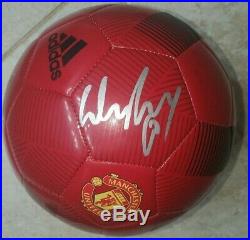 Wayne Rooney Signed Manchester United Soccer Ball with JSA COA #EE82261 England