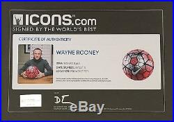Wayne Rooney Signed Nike Barclays Premier League Soccer Ball Icons 0000034196