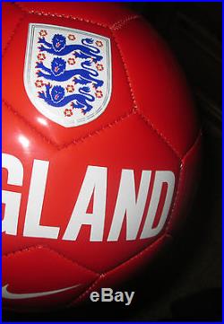 Wayne Rooney Signed Nike England National Team Soccer Ball Size 5 with proof