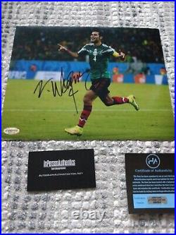 World Cup! Mexico Chicharito Hernandez Rafa Marquez Autographed Soccer Ball COA