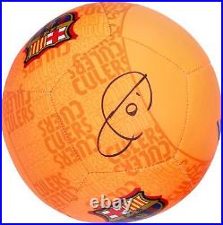 Xavi Barcelona Autographed Nike Orange Soccer Ball