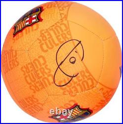 Xavi Barcelona Signed Nike Orange Soccer Ball